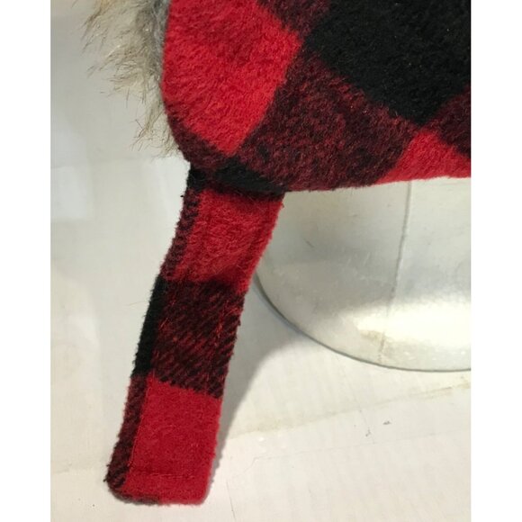 Indigo Baby Plaid Trapper Hat With Faux Fur Lining 6-12M - Picture 6 of 10